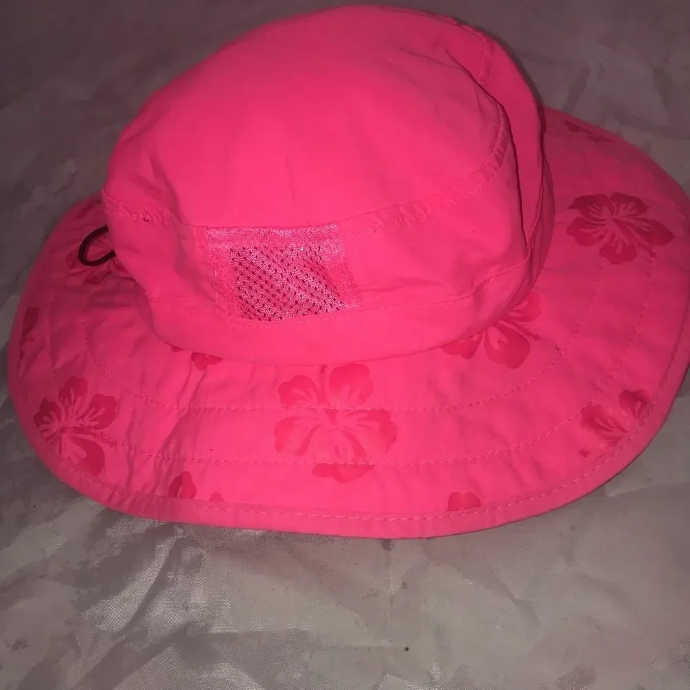 Sun Protection Zone Neon Coral Pink Summer Fishing Hat